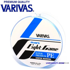 Шнур Varivas Avani Light Game PE X4 #0,4 диаметр 0,104мм размотка 150м синий